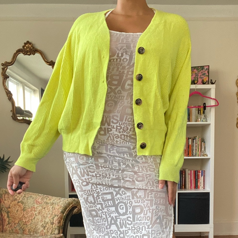 Apparis Andi Neon Yellow Oversized Sweater
